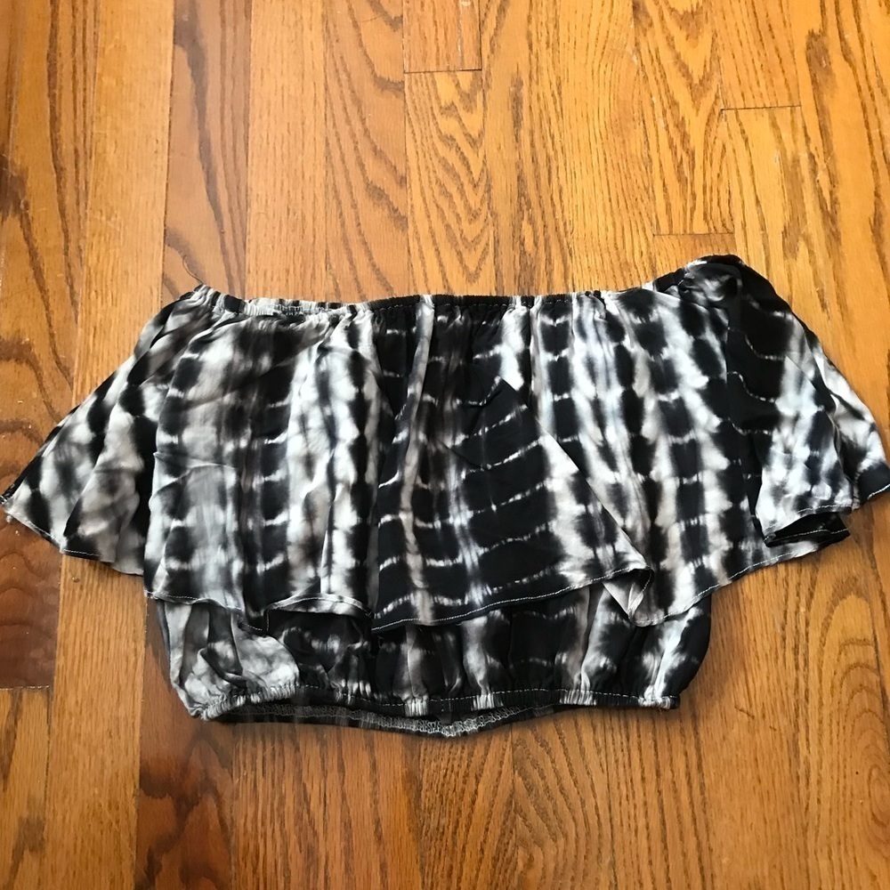 Tie dye off the shoulder tube top blouse size M